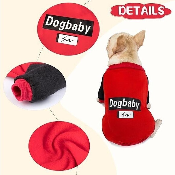 2-Pack Dog Sweaters for Small Dogs Boy Girl, Doggies Winter Clothes,Puppy Coats - Picture 3 of 7